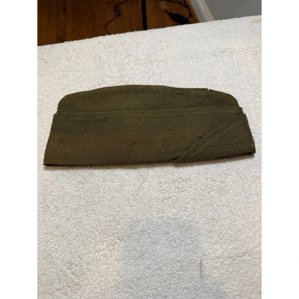 VTG US Navy V-5 Pilot Training Garrison Cap Olive Drab Wool Military Hat WWII